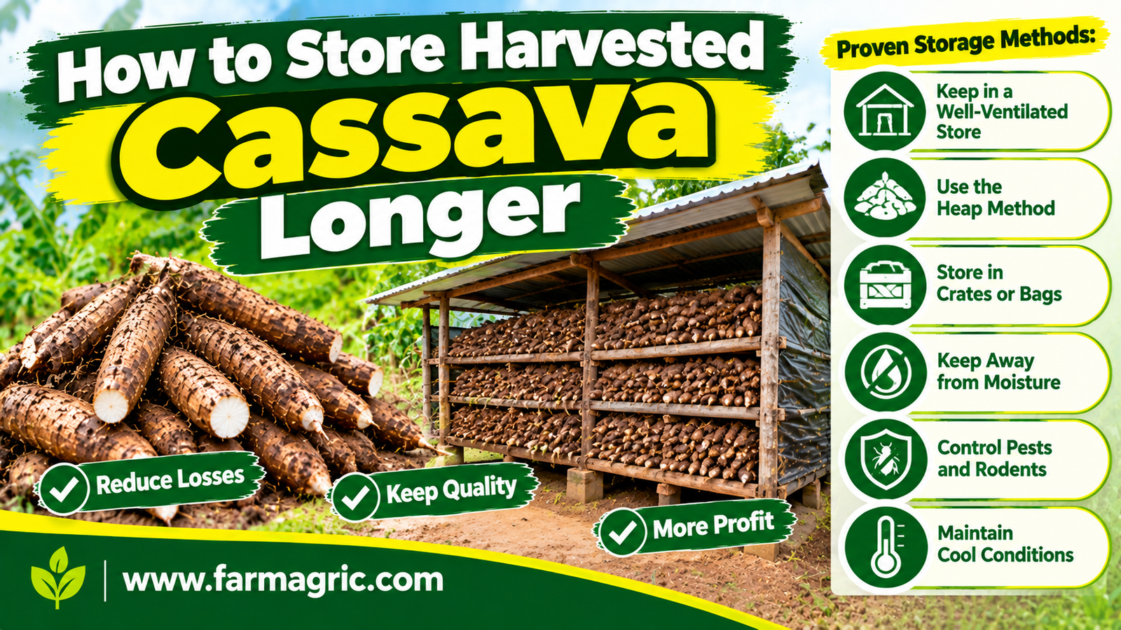 How to Store Harvested Cassava Longer