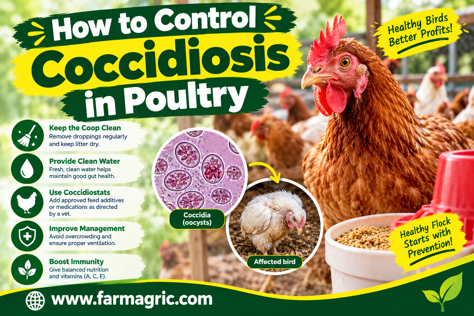 How to Control Coccidiosis in Poultry