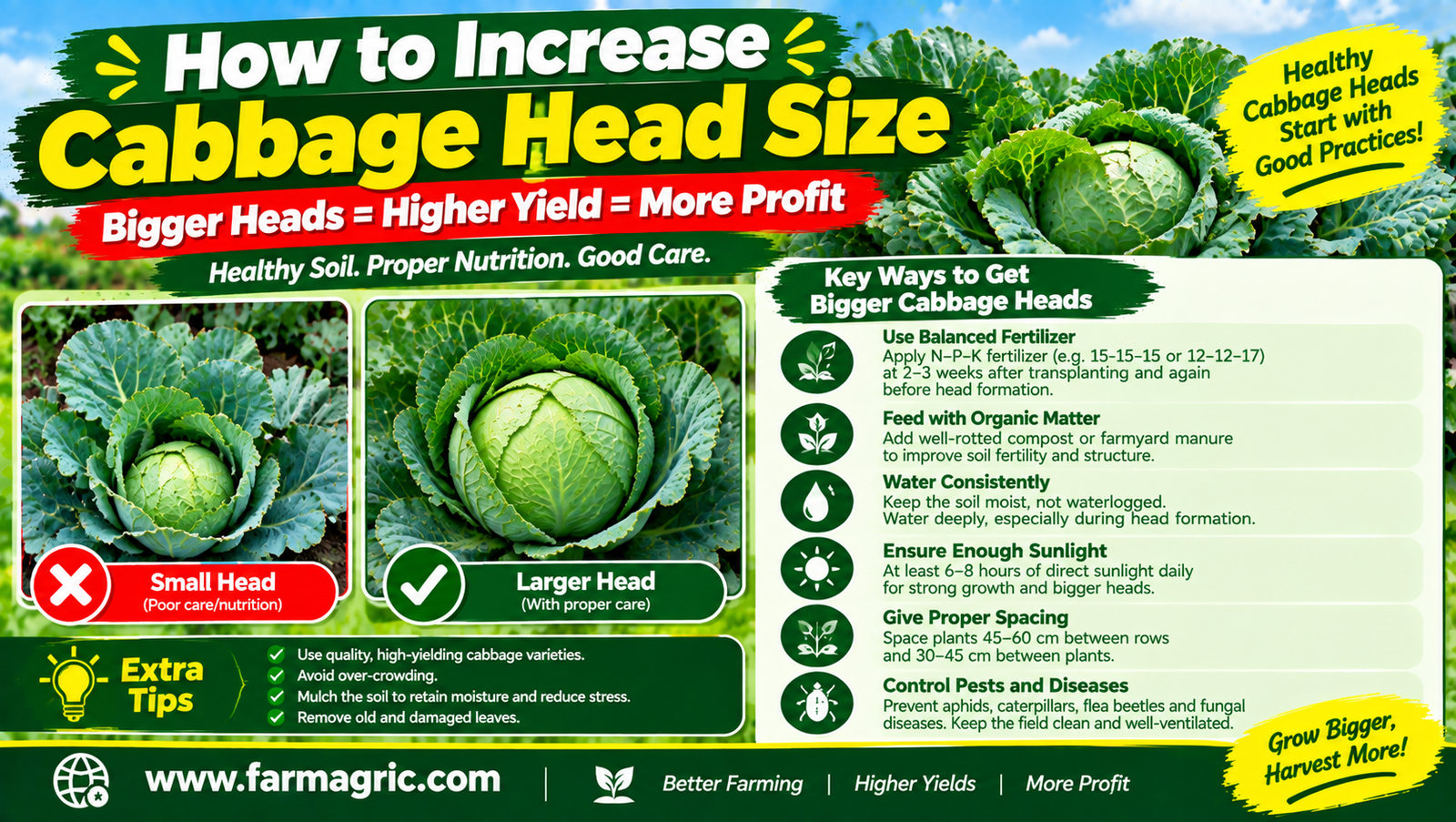How to Increase Cabbage Head Size