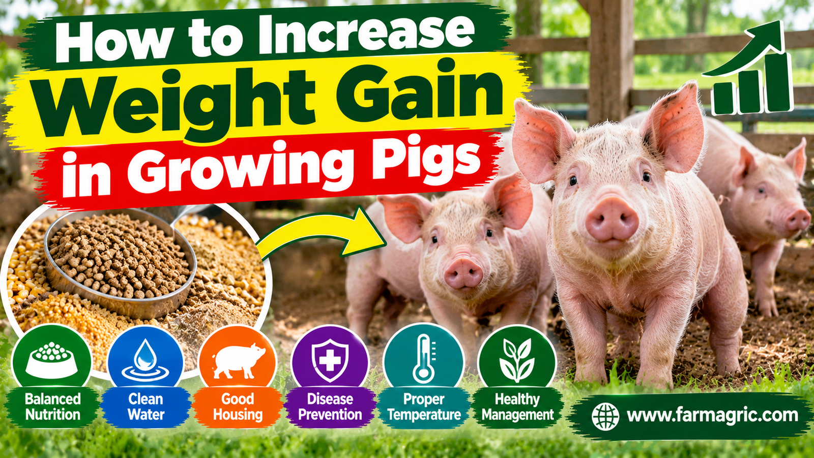 How to Increase Weight Gain in Growing Pigs