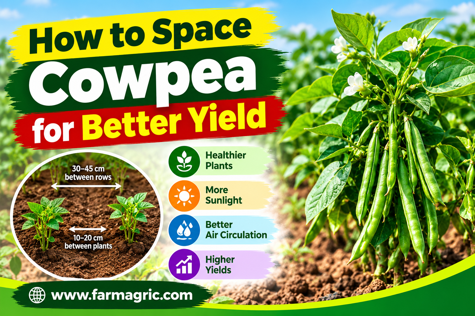 How to Space Cowpea for Better Yield