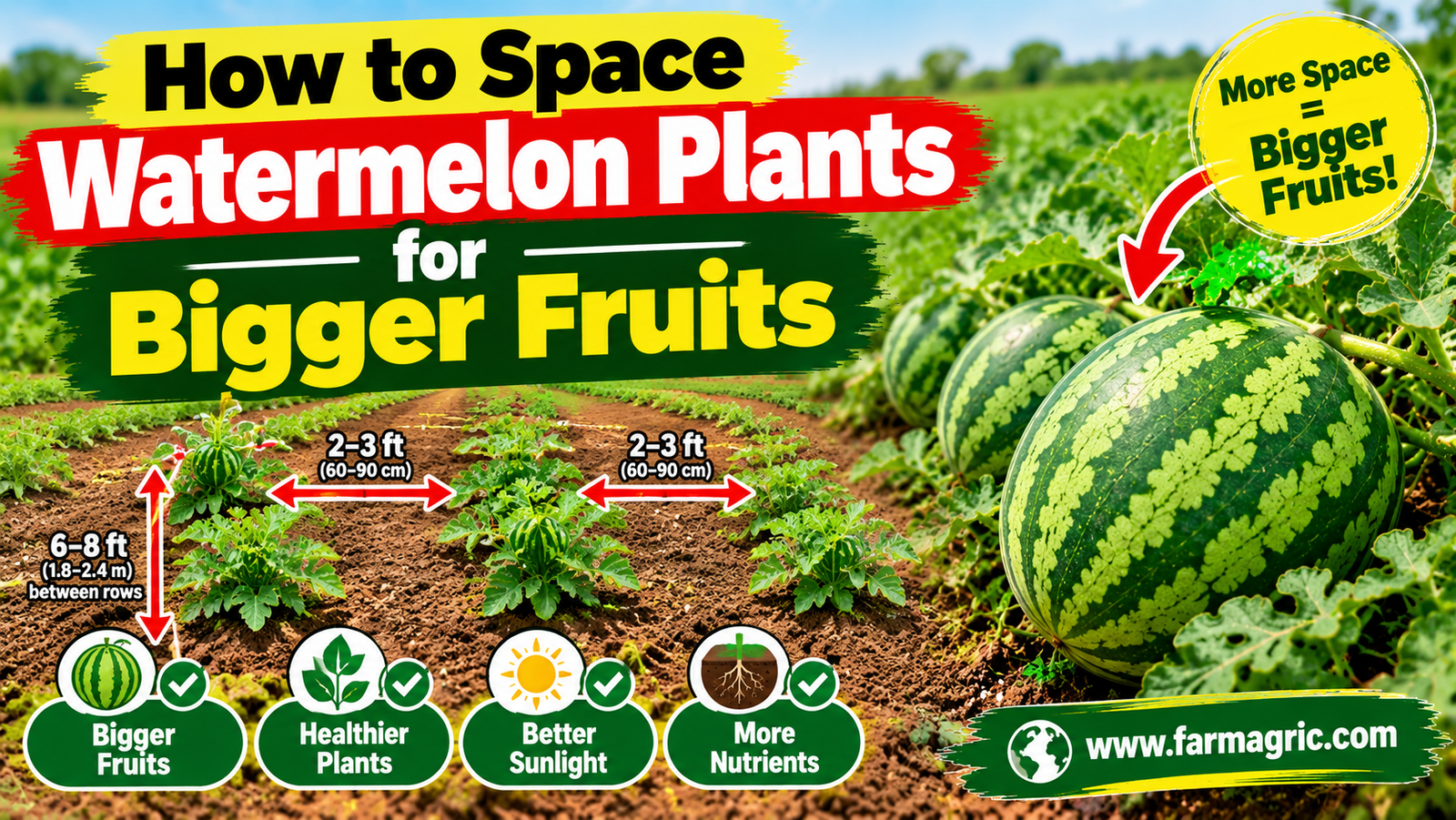 How to Space Watermelon Plants for Bigger Fruits