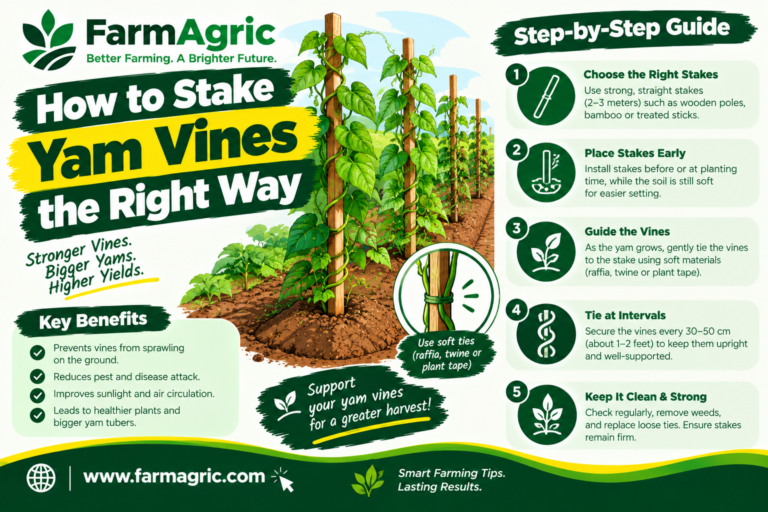 How to Stake Yam Vines the Right Way