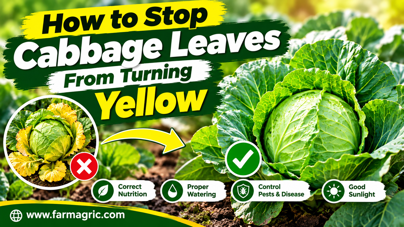 How to Stop Cabbage Leaves From Turning Yellow