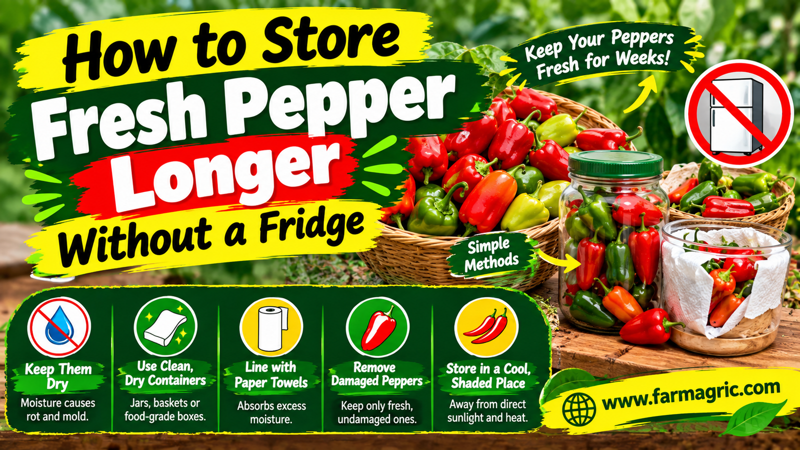 How to Store Fresh Pepper Longer Without a Fridge